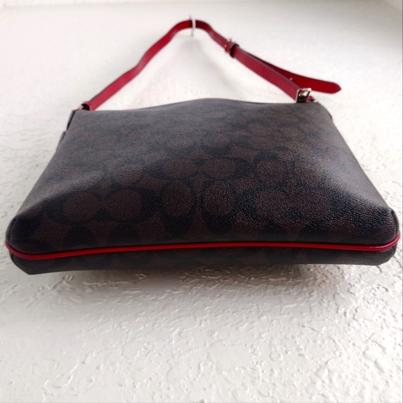 Coach Women's Mini Rowan File Top Zip Crossbody Bag in Signature Canvas C1554 - Picture 11 of 15